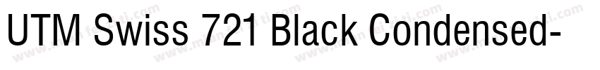 UTM Swiss 721 Black Condensed字体转换